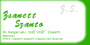 zsanett szanto business card